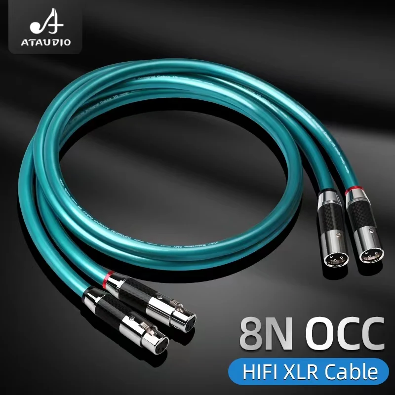 8N OCC Hifi XLR аудиокабель высокая производительность 2XLR кабель «Мама-папа» для микрофона микшера с разъемом из углеродного волокна XLR