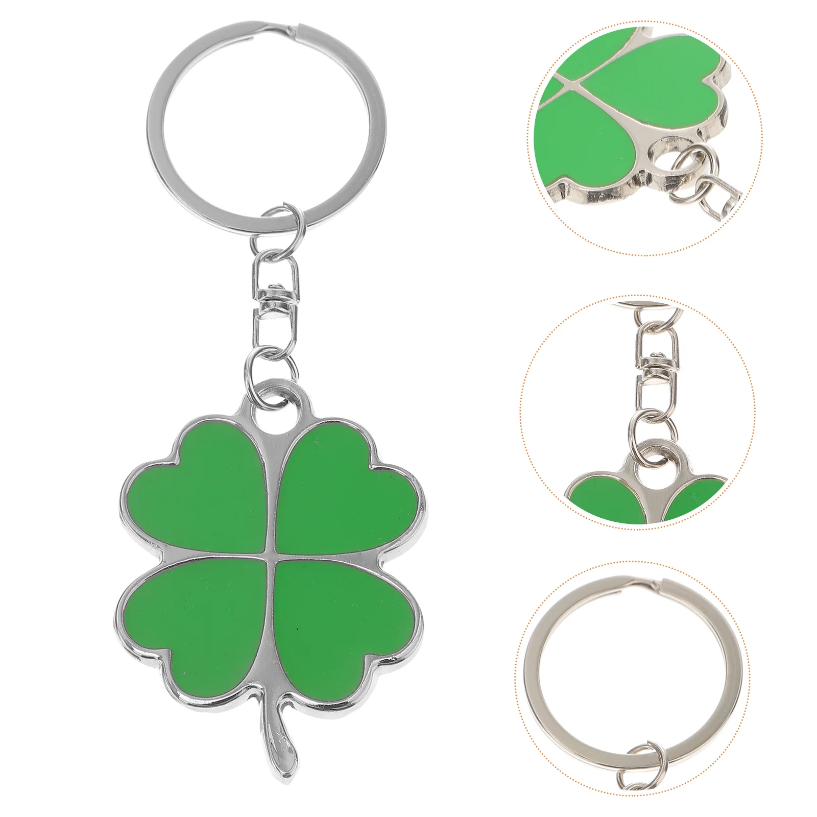 

4 шт. Брелоки для ключей автомобиля, стильный зажим для ключей, брелок для ключей, женский зеленый лепречан, украшение на удачу