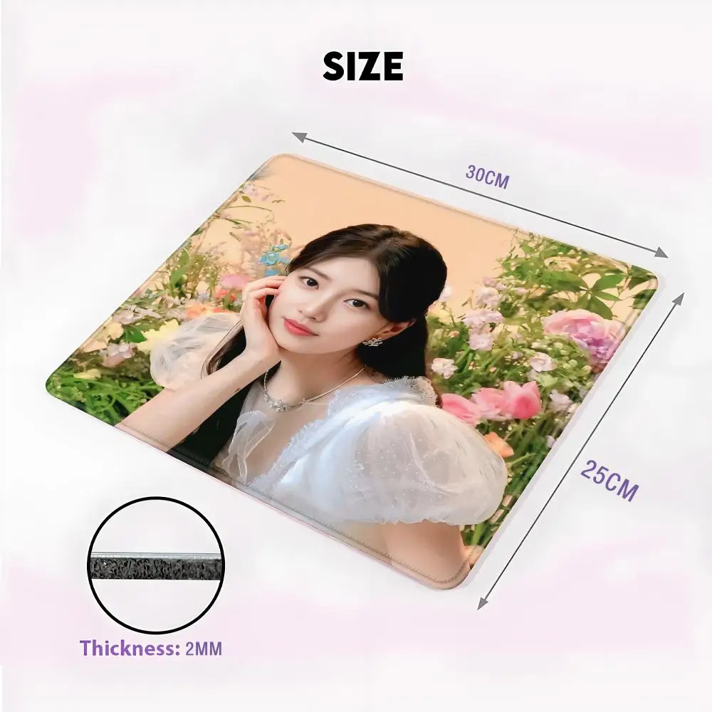 Фото Kpop-B-Bae Suzy коврик для мыши маленькие игровые аксессуары клавиатура компьютерный офисный настольный коврик для ПК геймер нескользящий резиновый коврик для мыши №4