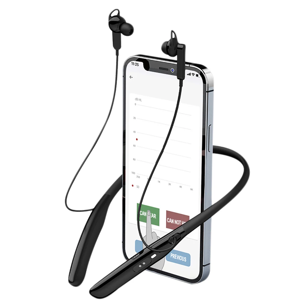 

New Product Ear Aids App Control BT 5.2 Neckband Music Sport Invisible Rechargeable Hearing Aids