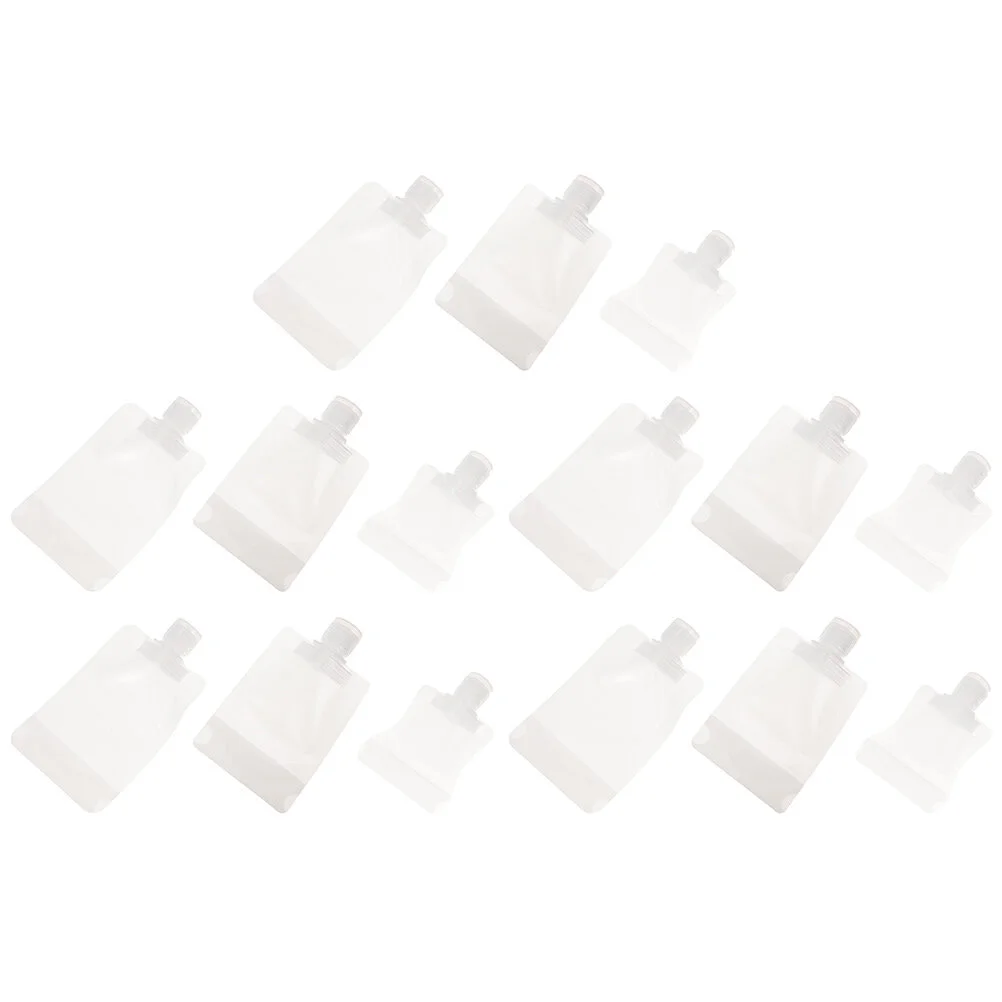 

15 Pcs Trial Pack Practical Small Clear Bag Clear Make Filling Sub Flexible Travel Multi-use Makeup Refillable