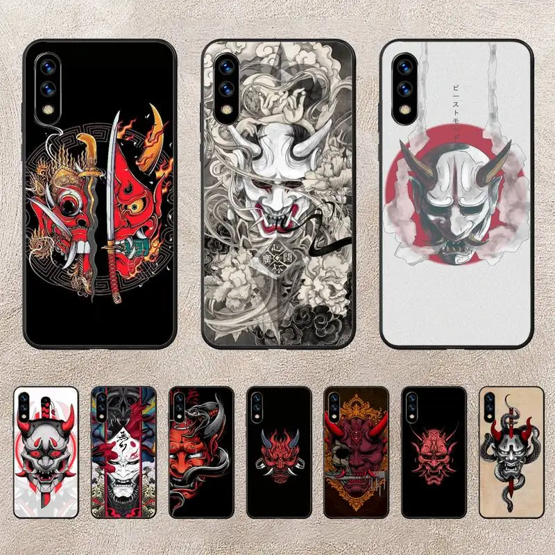 

Samurai Oni Mask Phone Case For Huawei P10 P20 P30 P50 Lite Pro P Smart Plus Cove Fundas