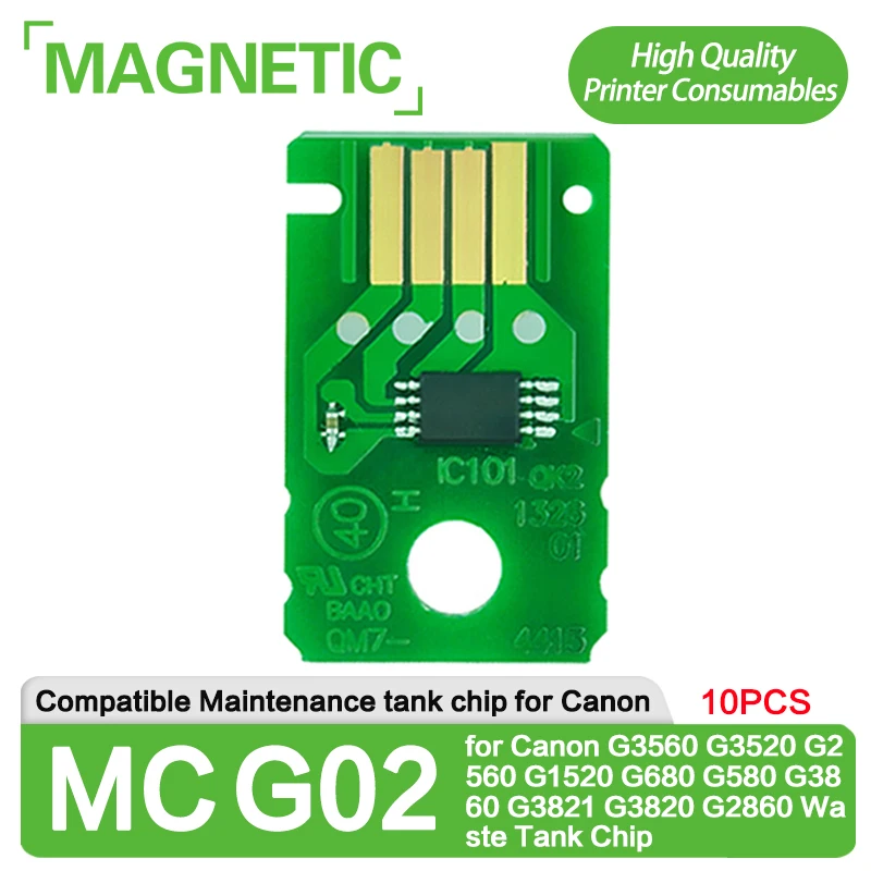 Новый чип резервуара для технического обслуживания MC G02 MCG02 Canon G3560 G3520 G2560 G1520 G680 G580