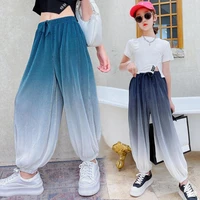 kids summer thin pants for girls new fashion anti mosquito pants childrens casual loose sport trousers teen harem pants 4 14 y