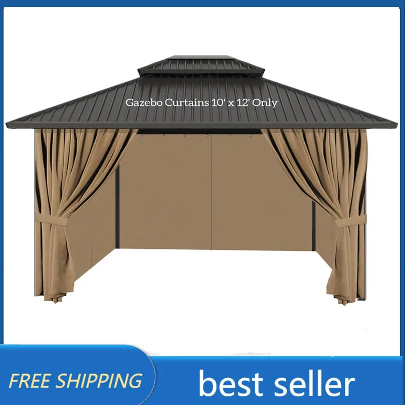 

Беседка, занавески с молнией, 4 боковые стенки, Универсальная Замена для патио, уличный навес, сад и задний двор