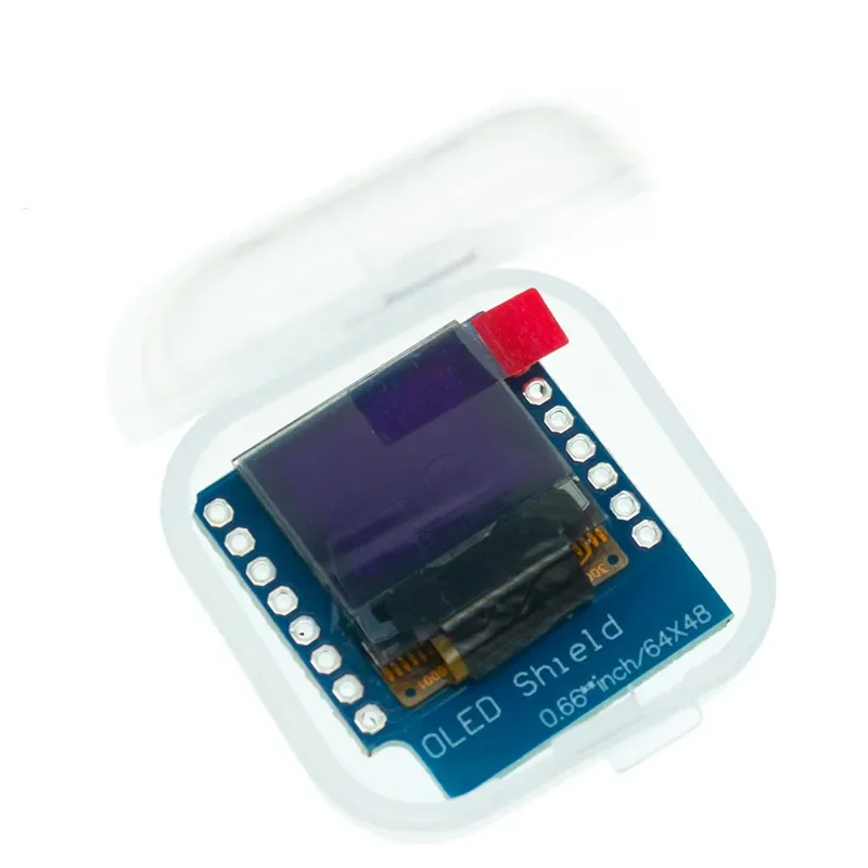 

Модуль органического светодиода 0,66 дюйма для WEMOS D1 MINI ESP32, модуль AVR STM32 64x48, ЖК-экран 0,66 дюйма IIC I2C OLED