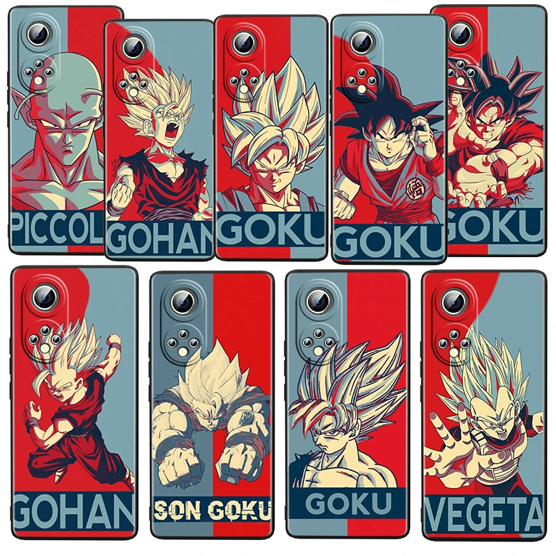 

Dragon Ball Son Goku Boy For Honor 60 50 20 SE Pro X30 10X 10i 10 9X 9A 8X 8A Lite Soft Silicone TPU Black Phone Case Cover Capa