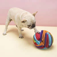 dog sniffing ball pet puzzle toy colorful foldable nose sniff toy increase iq training food slow feeding