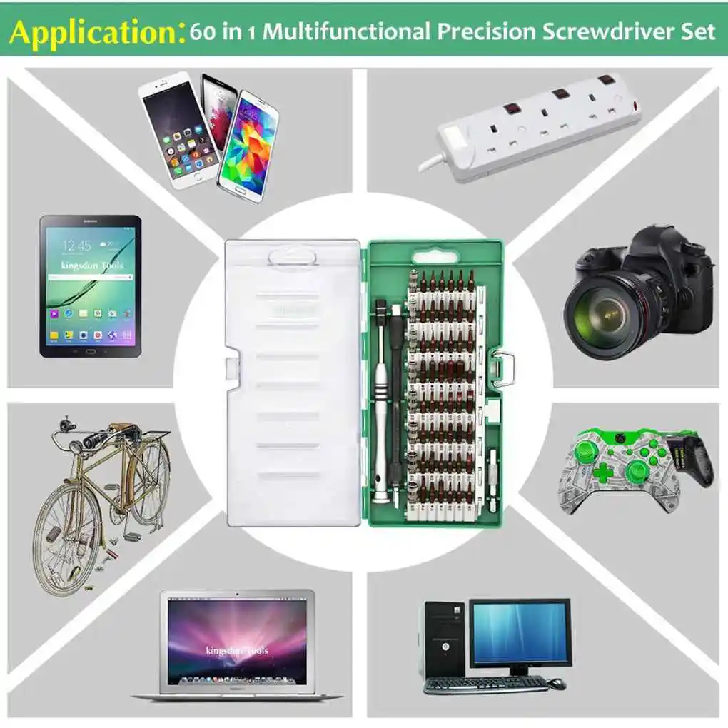 

60 in 1 Magnetic Screwdriver Set Electronic Precision Torx Screw Driver Kit Multi-function Assemble Phone Tablet PC Repair Tools