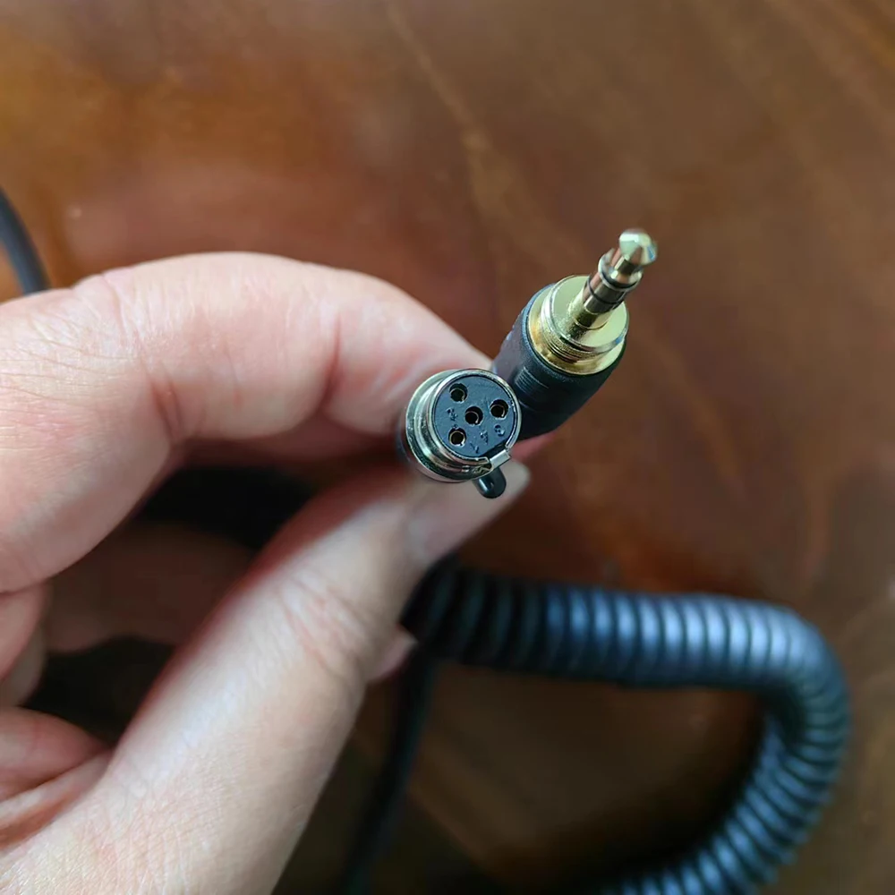 Фото Сменный пружинный кабель Mini XLR 4-Pin 6,35 мм, удлинитель для Massdrop X Beyerdynamic DT177x GO, наушники №5