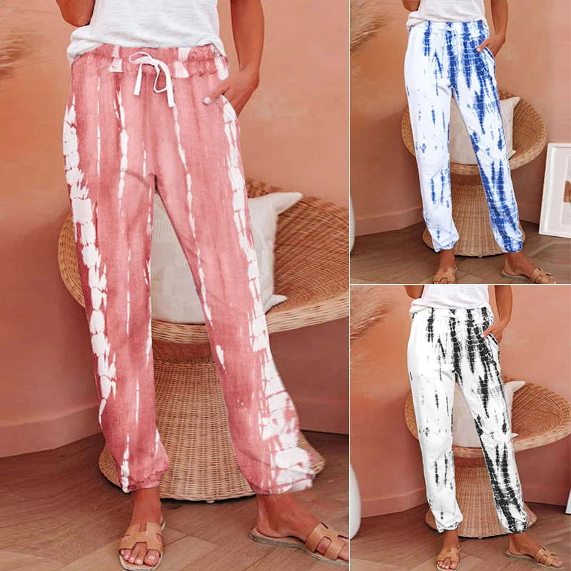 

Women's Fashion Casual All-Match Tie-Dye Printing Tie-Dye Trousers Trousers