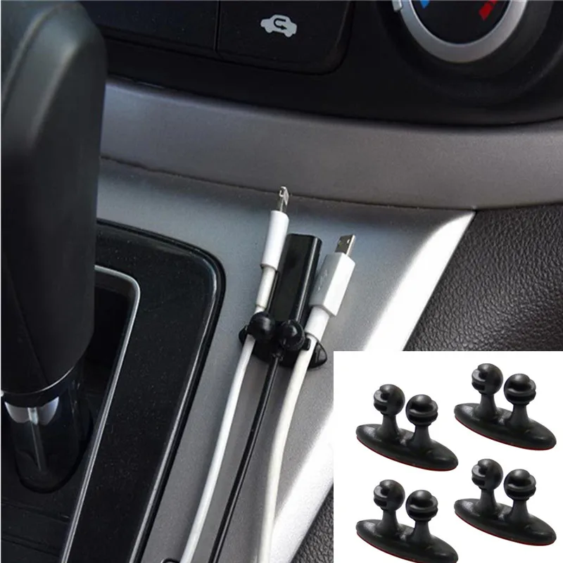 

8Pcs Car Wire Cable Holder Multifunctional Tie Clip Fixer Organizer Car Charger Line Clasp High Quality Headphone Cable Clip