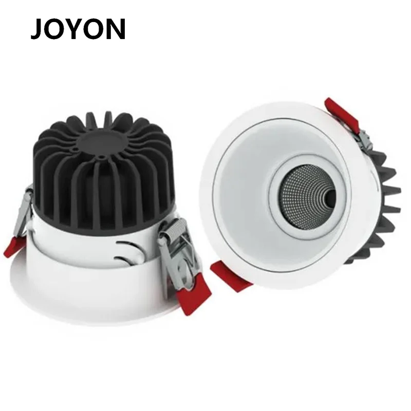 

Встраиваемый светодиодный потолочный светильник, Круглый встраиваемый Точечный светильник с COB матрицей, 7 Вт, 12 Вт, 18 Вт, 24 Вт, с регулируемой яркостью, 110 В, 220 В, антибликовый светодиодный светильник на 36 °