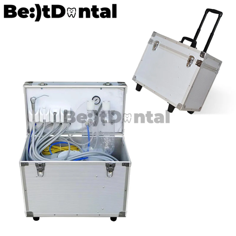Portable Dental Unit All in One Mobile Dental Portable Turbine Unit Portable Dental Unit with Air Compressor