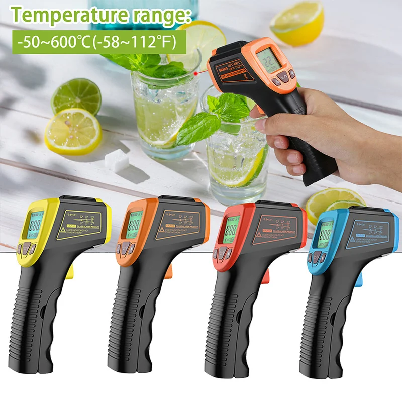 

Electronic Temperature Meter Industrial High-precision Non-contact Infrared Thermometer Gun Backlight Display