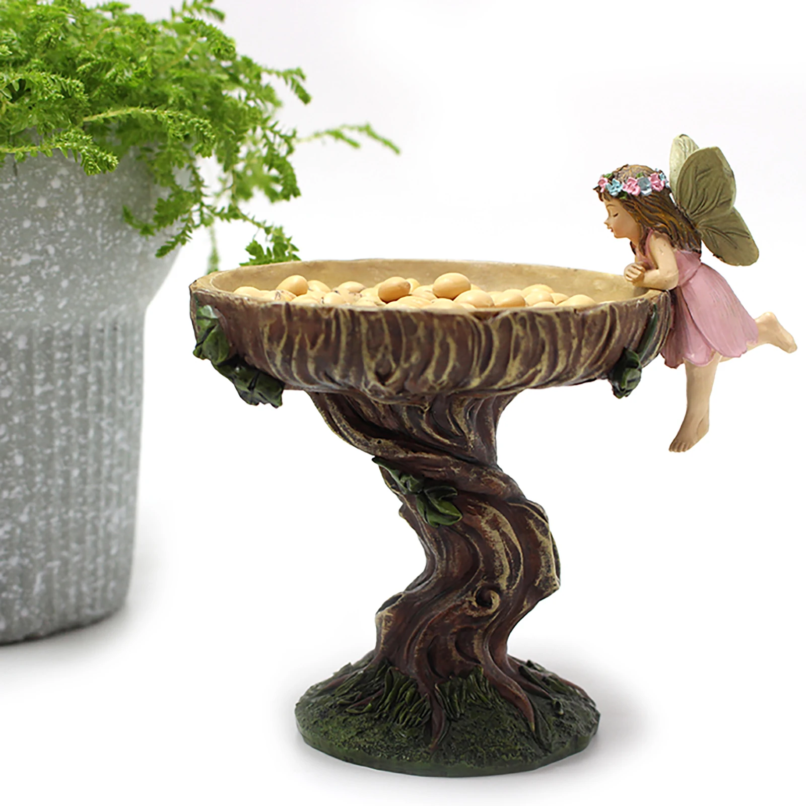 

Кормушка для птиц, статуэтка с ангелом, контейнер для еды для дома и улицы, садовый двор, декоративное украшение, подарок для друзей