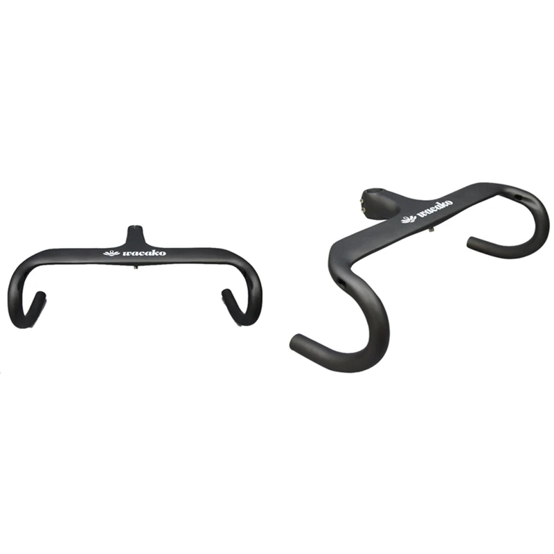 

Wacako T800 Fibre Integrated Road Bicycle Handlebar Cycling Bike Parts Road Handlebars With Stem 28.6Mm