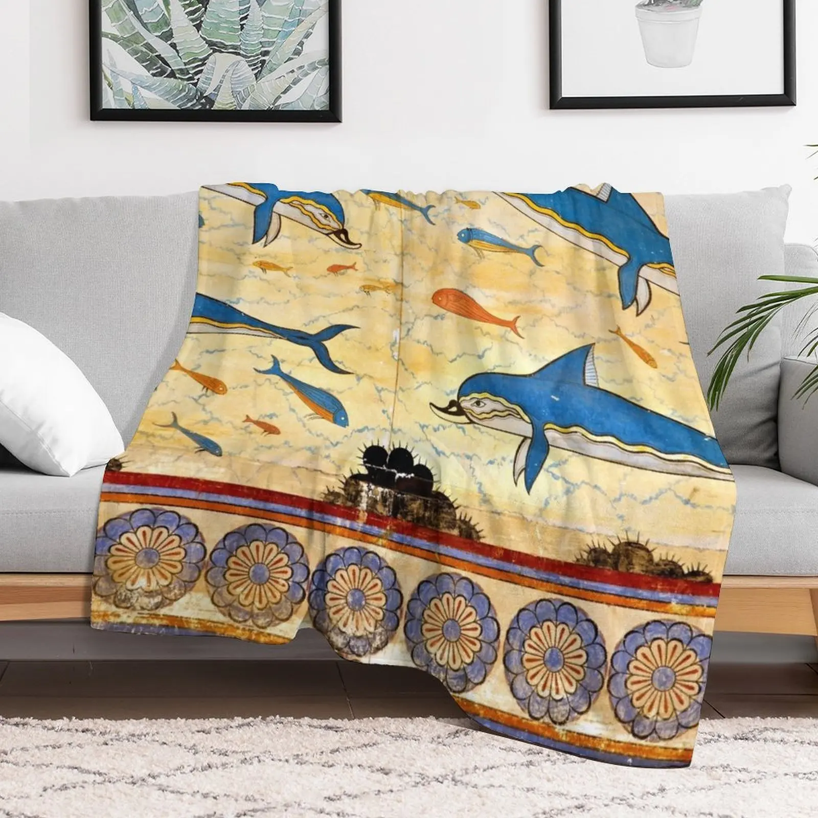 Новое одеяло с дельфинами Миноа декоративные одеяла для дивана