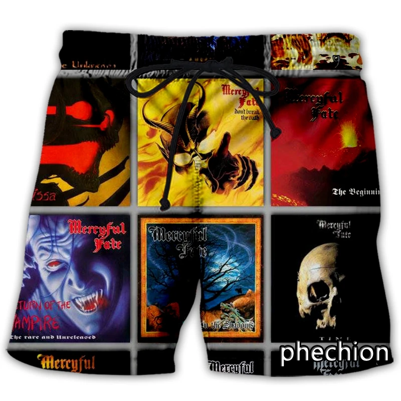 

phechion New Men/Women Mercyful Fate King Diamond 3D Printed Casual Shorts Fashion Streetwear Men Loose Sporting Shorts A215