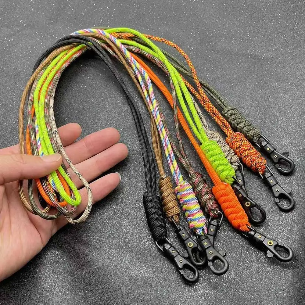 Emergency Survival Backpack High Strength 9 Styles Paracord Keychain Key Ring Lanyard Rotatable Buckle Parachute Cord
