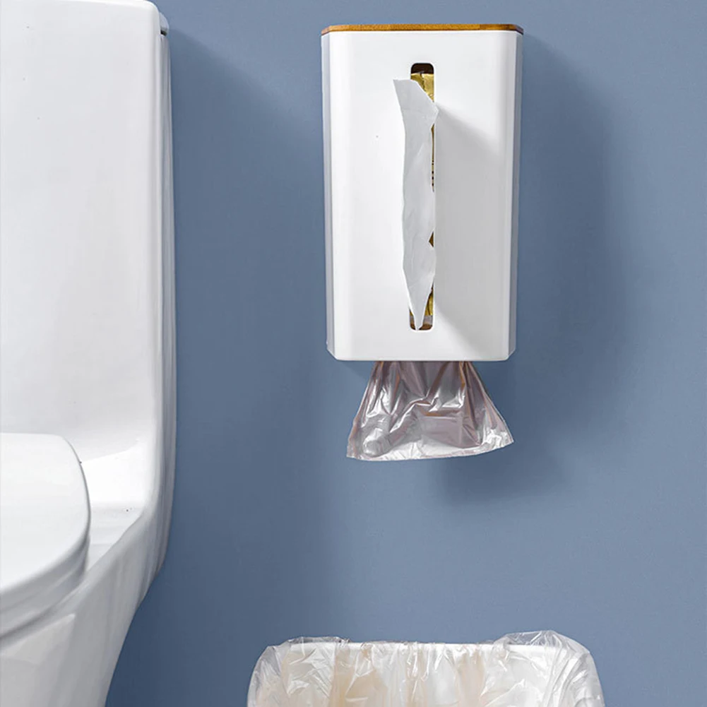 

Настенный держатель для салфеток Toliet, коробка для хранения бумаги, многофункциональный контейнер для мусора, водонепроницаемый контейнер ...