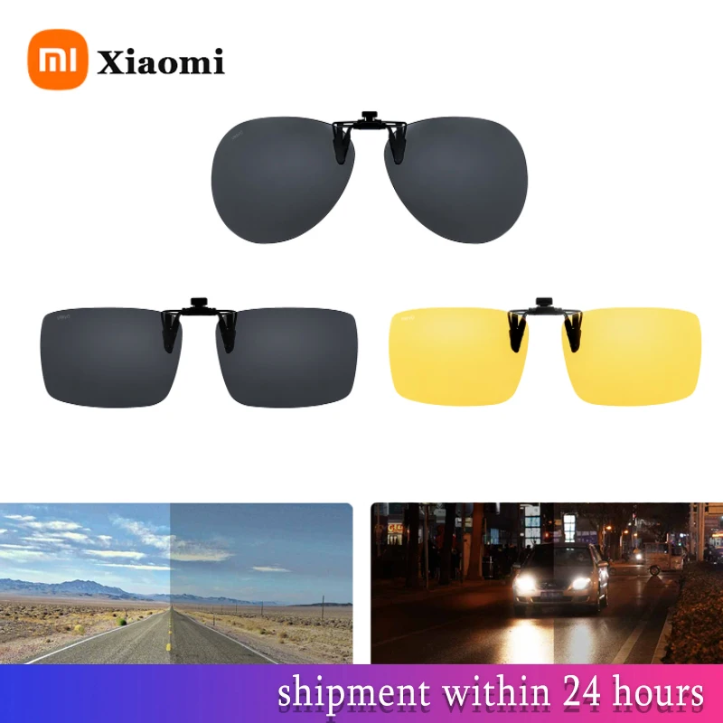 

Xiaomi Polarized sunglasses night vision goggles sunglasses clip TAC high-definition lens 180°Can Free flipped 8g for myopia