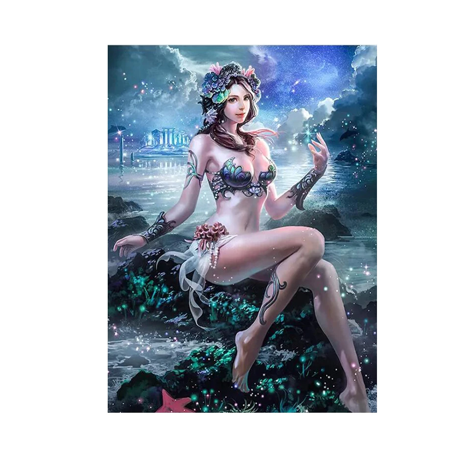 

Полноразмерная картина с большими глазами для девочек, квадратная, круглая, 5d «сделай сам», алмазная живопись, картина стразы, мозаика с пол...