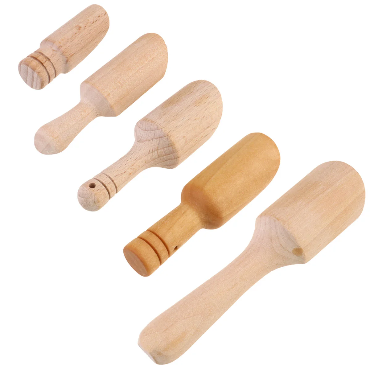 

Wooden Spoon Scoop Spoons Tea Mini Salt Scoops Wood Coffee Bath Sugar Candy Canisters Jars Teaware Bamboo Salts Flour