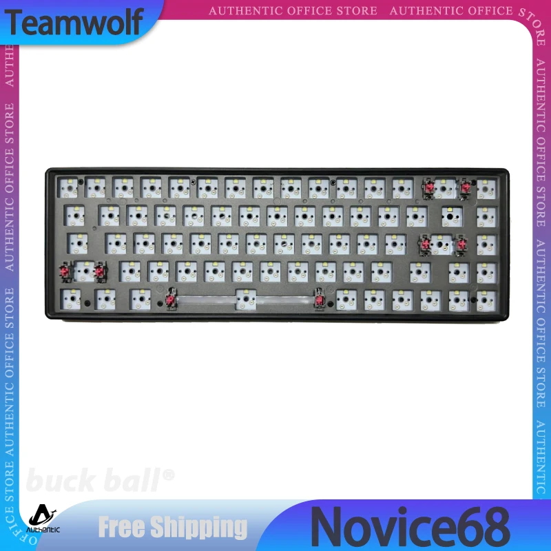 Teamwolf CIY Novice68 Механическая геймерская клавиатура Комплект 3 режима 2 4G Bluetooth