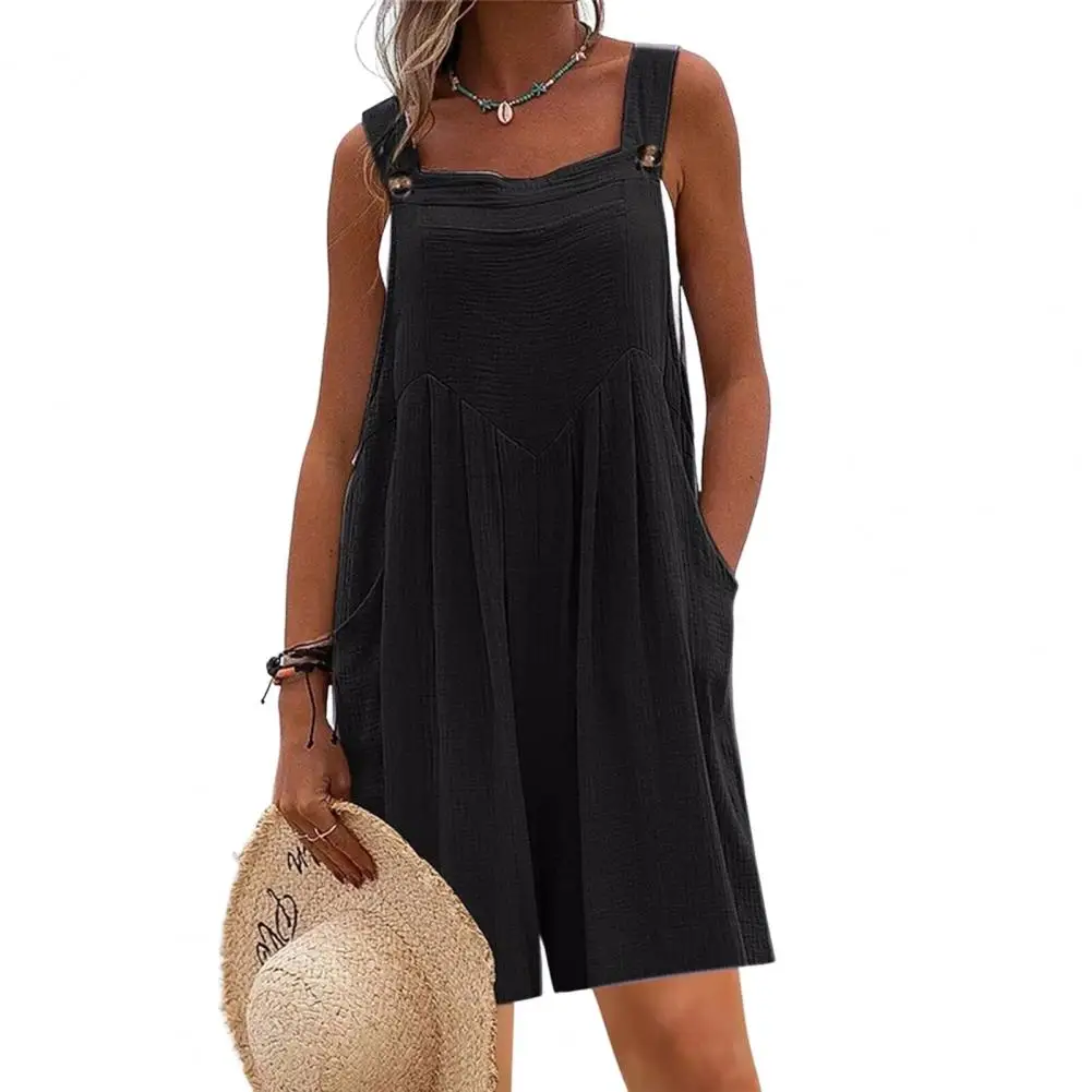 

Летний комбинезон, стильный плиссированный Летний комбинезон с открытой спиной и глубоким шаговым швом, женская одежда, Женский Летний комбинезон, женский комбинезон