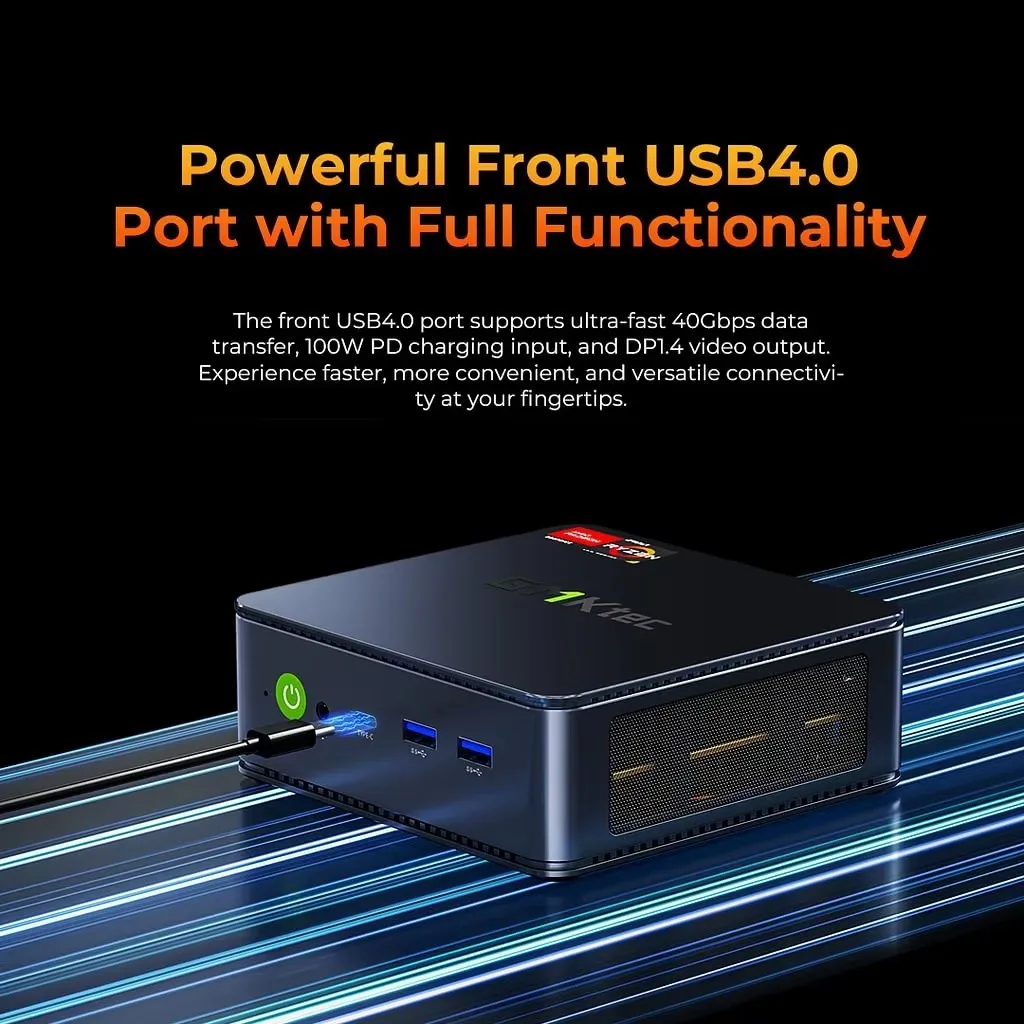 Фото Игровой мини-ПК GMKtec K6 M6 Ultra на базе AMD Ryzen 7 7840HS/5 7640HS/6600H, USB4, 2*DDR5, 2*2.5G, NUC, настольный компьютер, Windows 11, WiFi6E №5