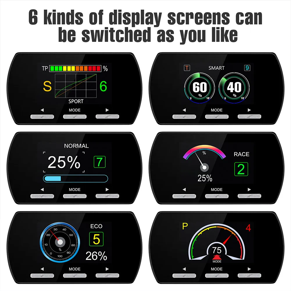 

Car Accelerator Controller, 9 Speed, 5 Modes,Booster, Electronic Accessories Multi-mode Display TFT Color High-definition LCD