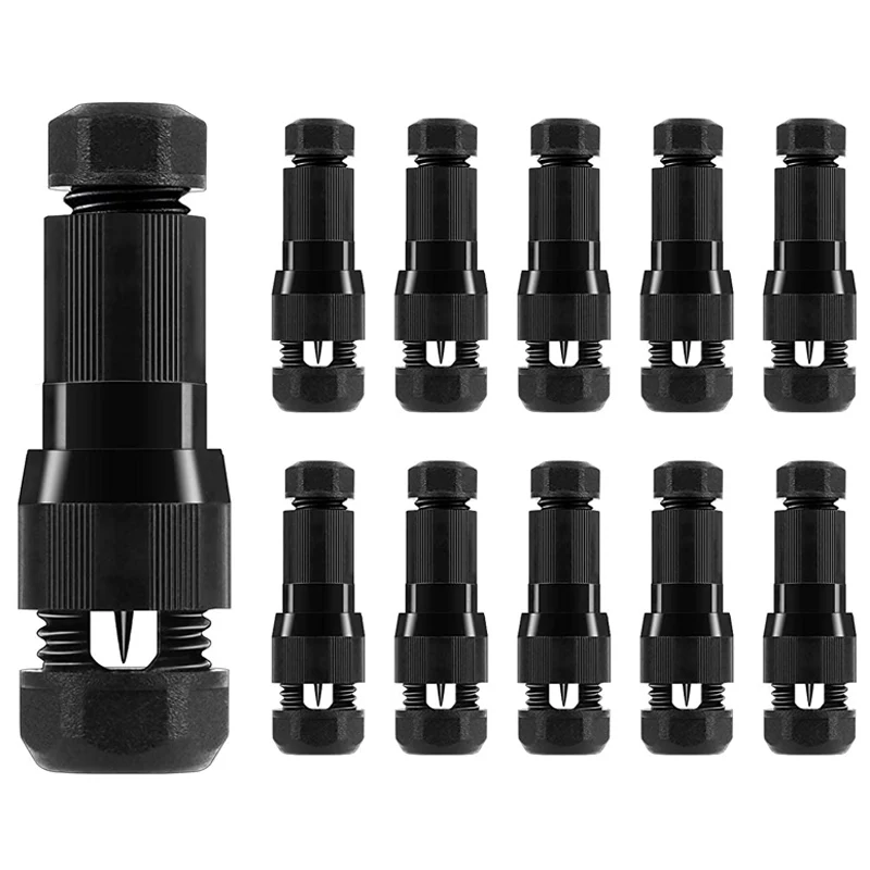 

Connection Free Low Voltage Landscape Light Cable Connectors 12-18 Gauge Wire Connectors for LED Yard Garden Outdoor Spotlights