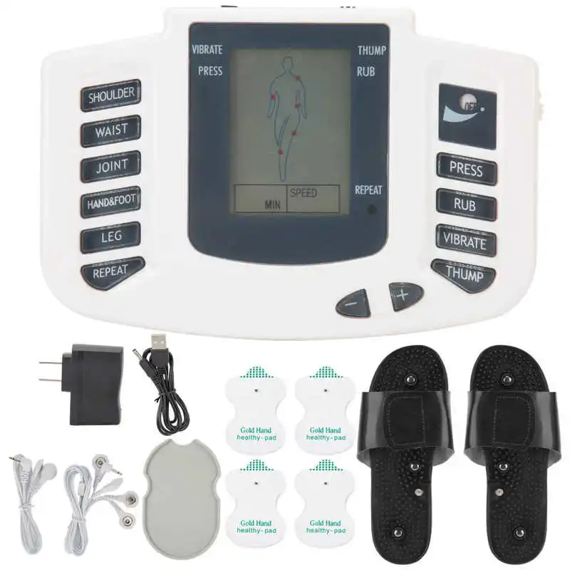 

Healthy Care Full Body Tens Acupuncture Electric Therapy Massager Meridian Physiotherapy Massager Apparatus Massager with 4 Pads