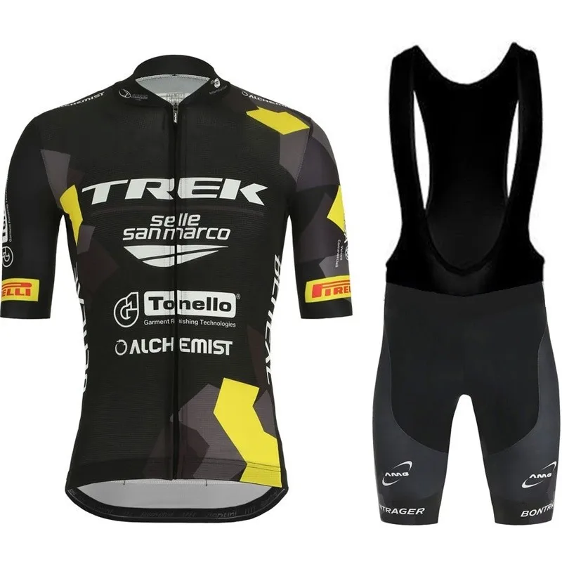 

Trek Cycling Jersey Set New Team Cycling Clothing MTB Cycling 19D gel Bib Shorts Men Bike Jersey Set Ropa Ciclismo Triathlon