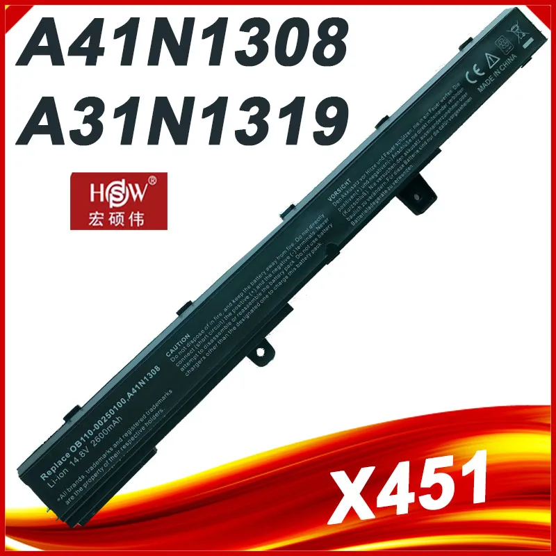 

14.4V 4Cell New A41N1308 Laptop Battery For ASUS X451 X551 X451C X451CA X551C X551CA X551M X551MA A31N1319