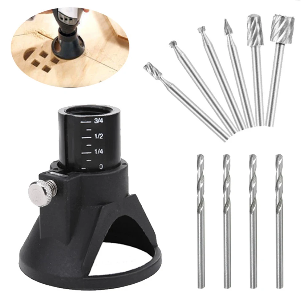 

11pcs Wood Palm Router Set Electric Horn Cover Retainer Milling Cutter Palm Router Plunger Palm Router Table Home