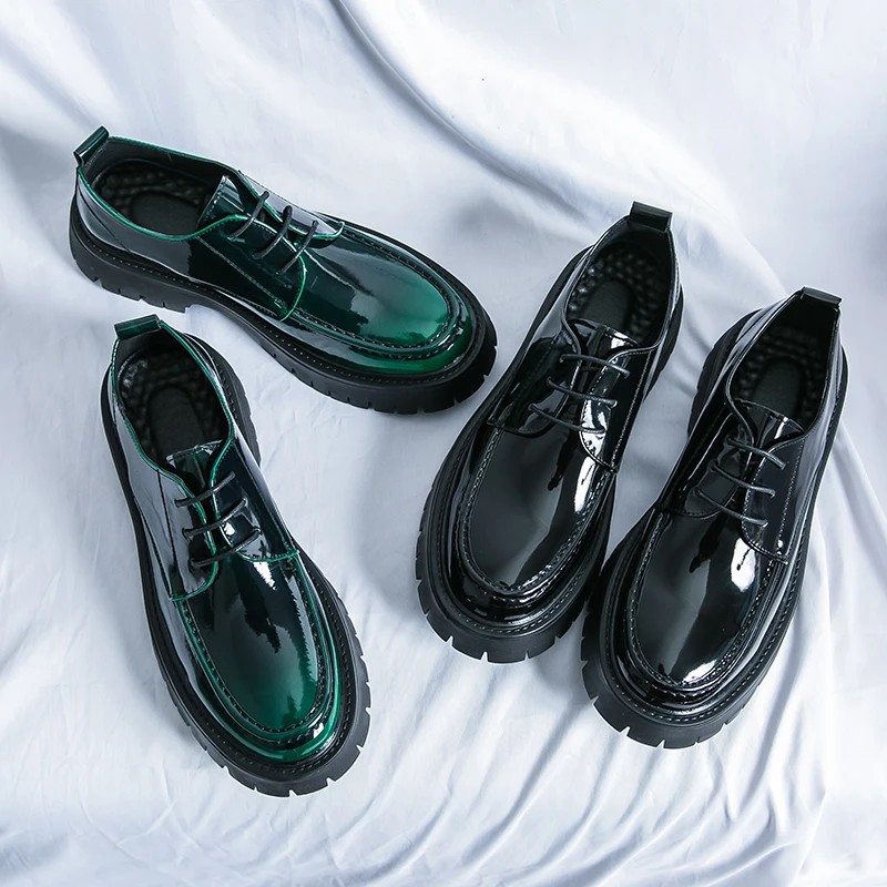 Мужская повседневная одежда Кожаные туфли дерби Высококачественная рабочая