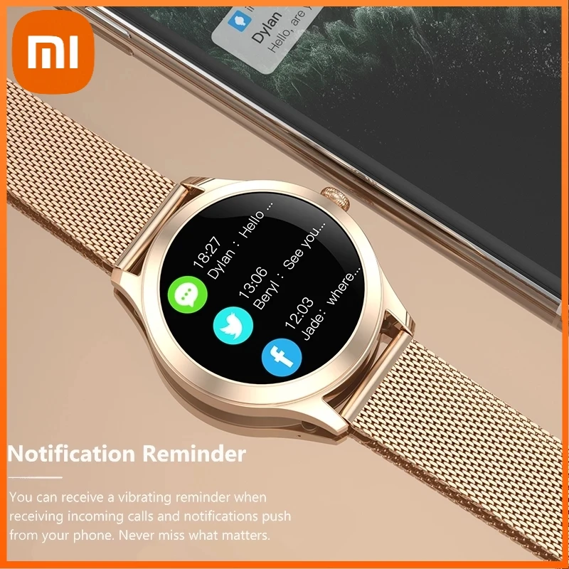 

Модный браслет xiaomi, женские умные часы, водонепроницаемые умные часы, женские часы с пульсометром и будильником, многофункциональные женск...