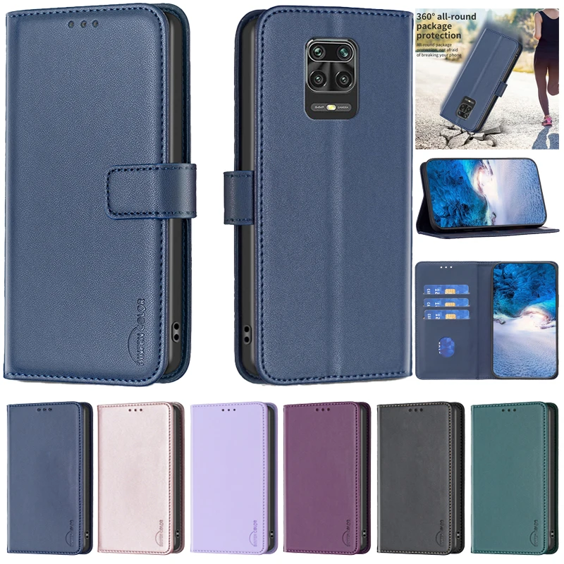 

9 Pro Case For Xiaomi Redmi Note 9 Pro Max Leather Flip Cases For Redmi Note 9Pro 9S Note9 ProMax Phone Case Cover Coque Fundas