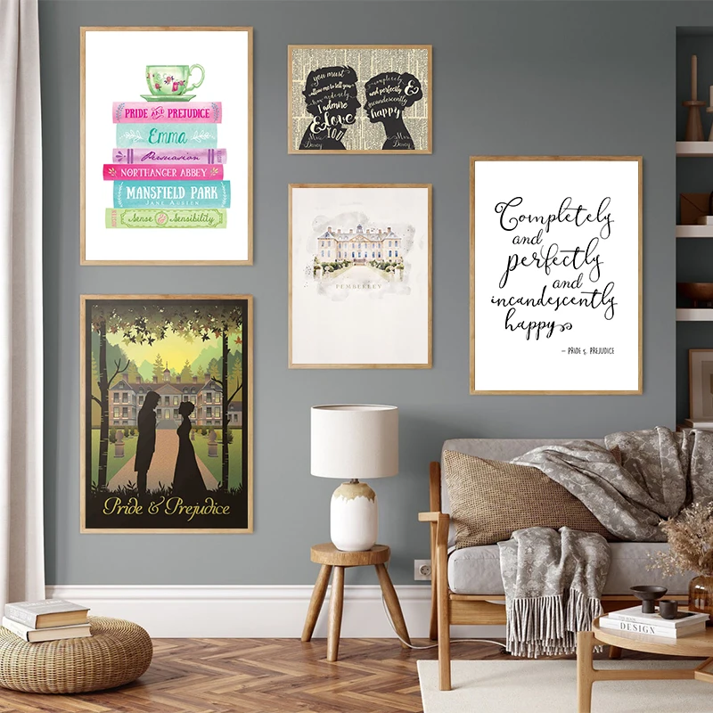 Книга гордости и предсказаний раньше подарки Джейн винтажное настенное