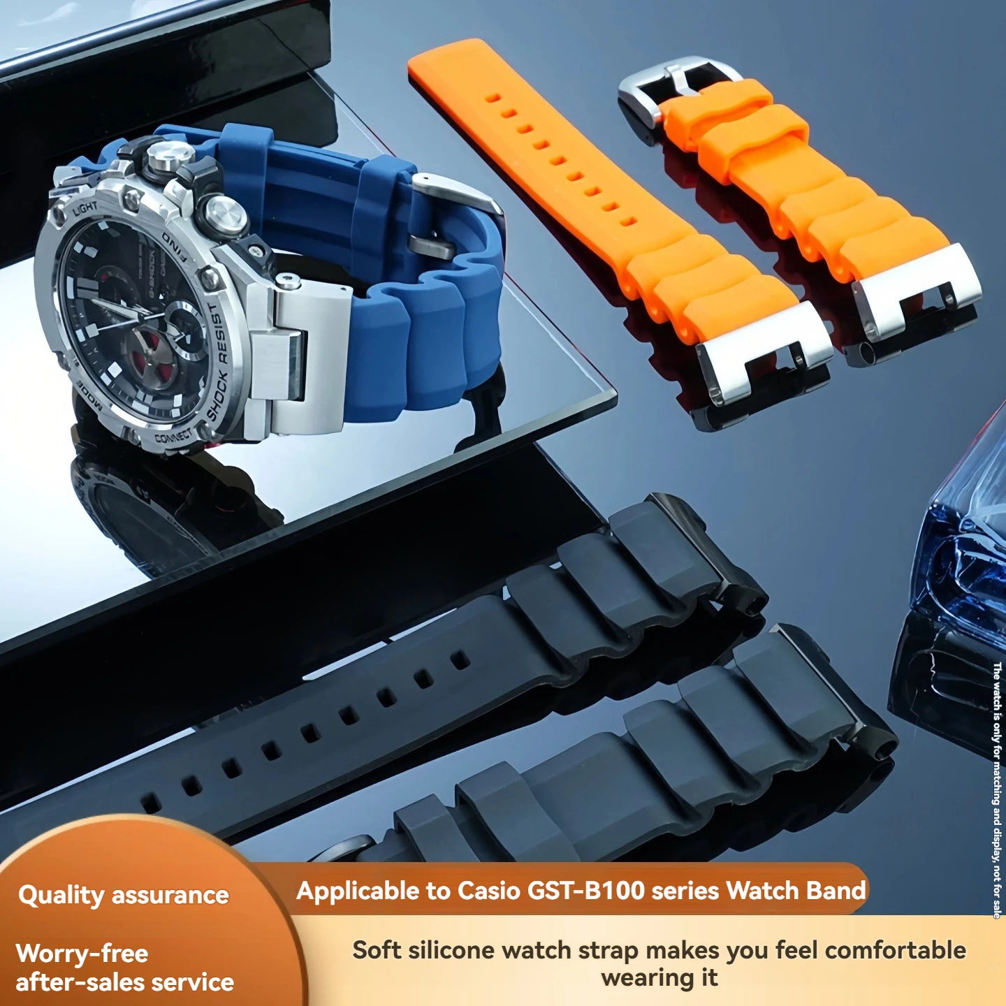 Фото Для G-SHOCK ремешки для часов из силиконовой смолы Casio Steel Heart GST-W300G GST-S130 GST-B100 модификация аксессуары для часов 26 мм №1