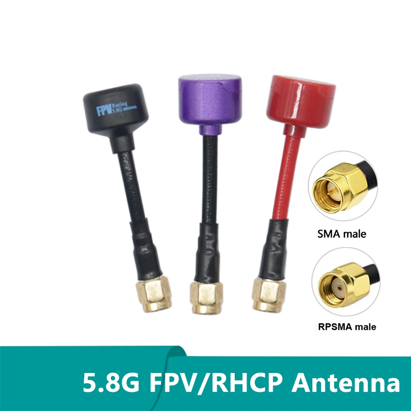 5,8G FPV Lollipop AerIal 5dBi мини RHCP антенна для радиоуправляемого дрона квадрокоптера мультикоптера TX/RX с RPSMA male