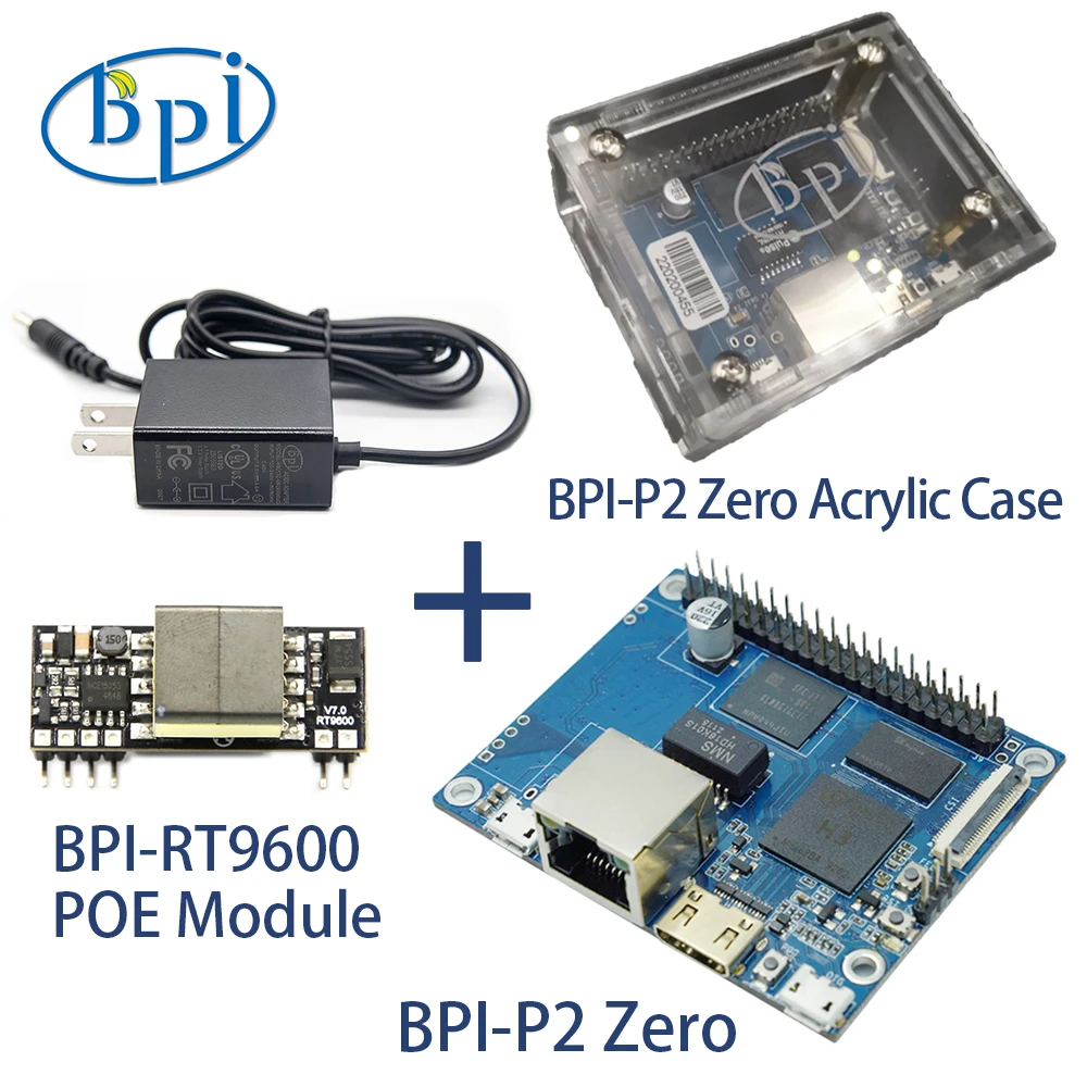 Купи Зарядка для смартфона Banana Pi BPI-P2 Zero с чехлом Power POE Allwinner H3 Quad-core Cortex-A7 512M DDR3 8G eMMC Поддержка PoE Run OS Android Linux за 1,832 рублей в магазине AliExpress