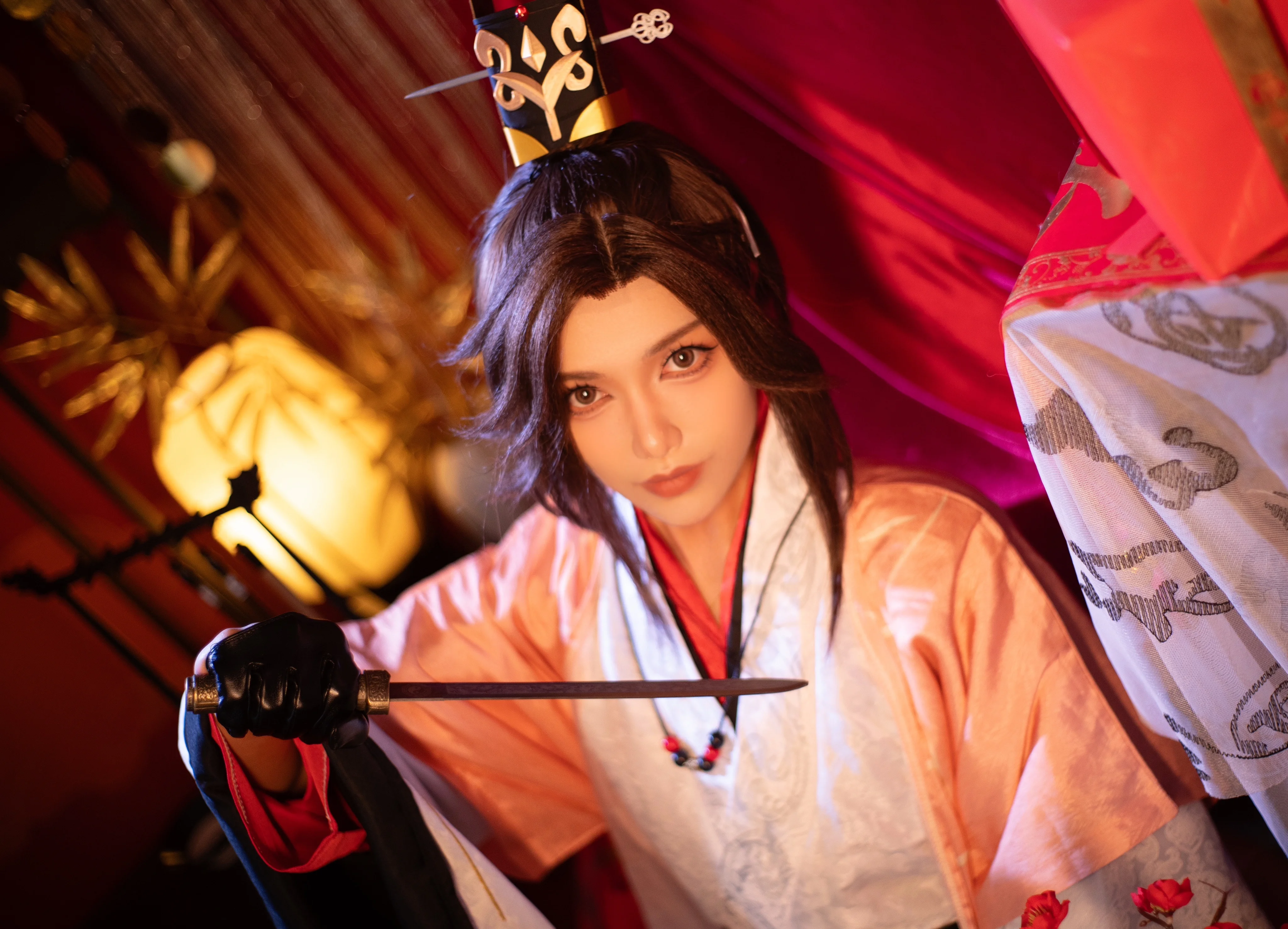 Коричневый парик с имитацией золы Великобритании крючок на руку код COS Yuan Guangling King