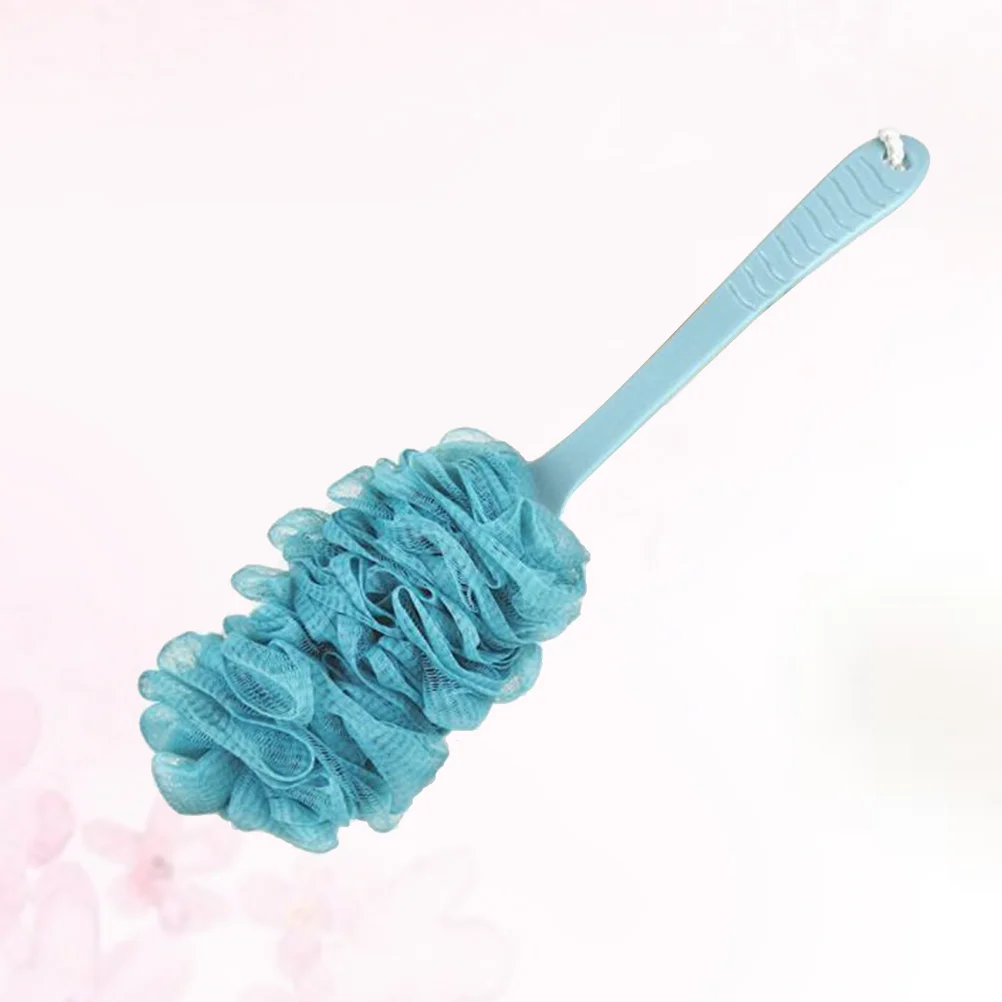 

Gauze Bath Ball Brushes Long Handle Bathbrushes Bubble Bath Gauze Bath Brush Blue