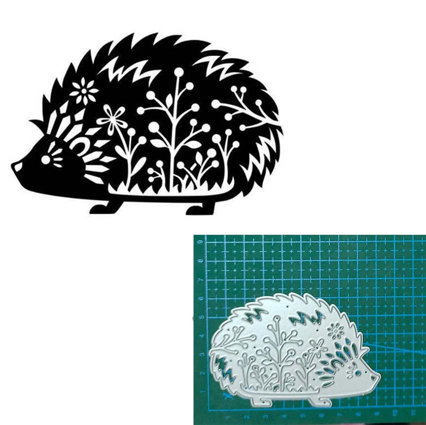

Metal cutting dies cut die mold Animal hedgehog decoration Scrapbook paper craft knife mould blade punch stencils DIY