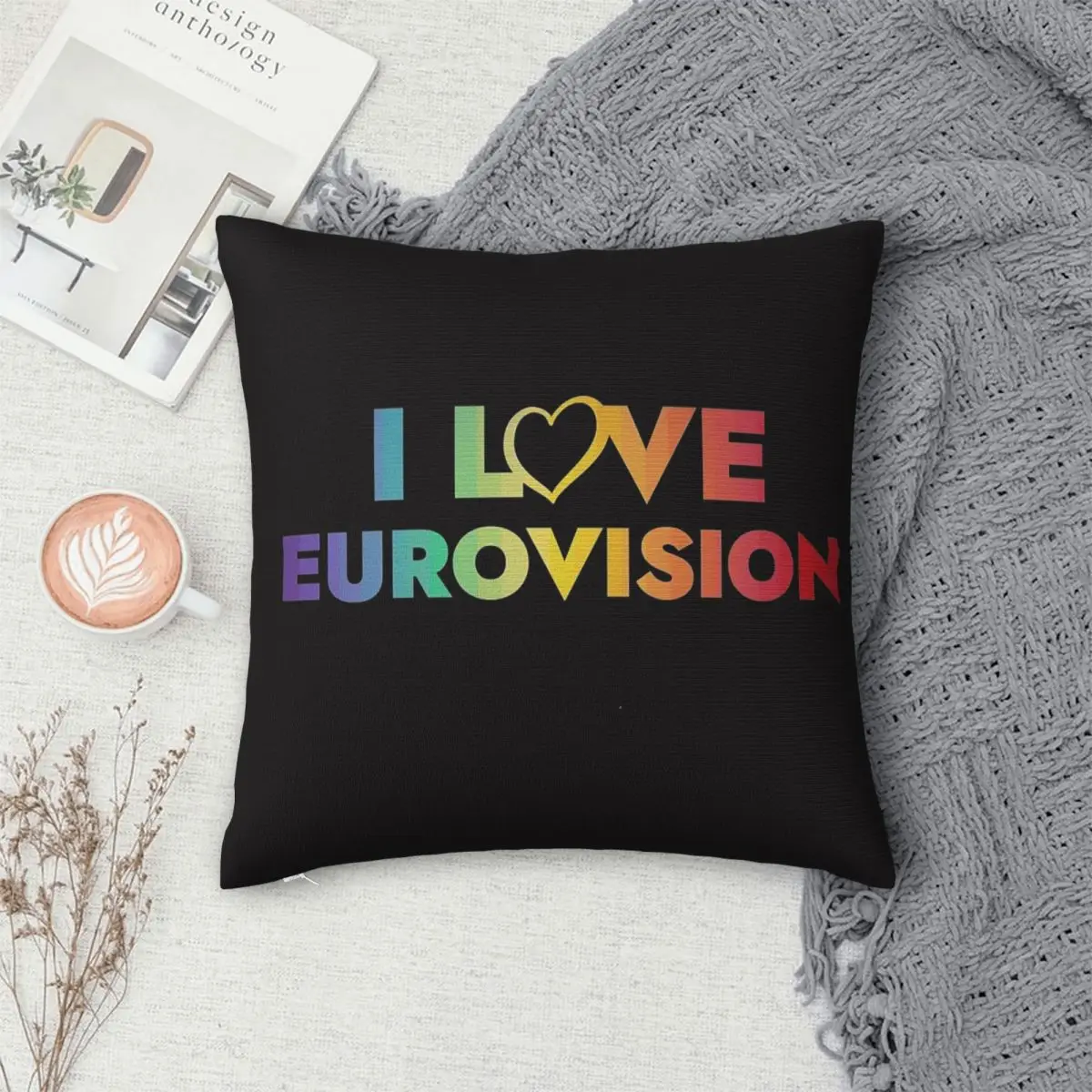 

Наволочка «I Love Eurovision», удобная декоративная подушка для дивана, используется в домашней спальне