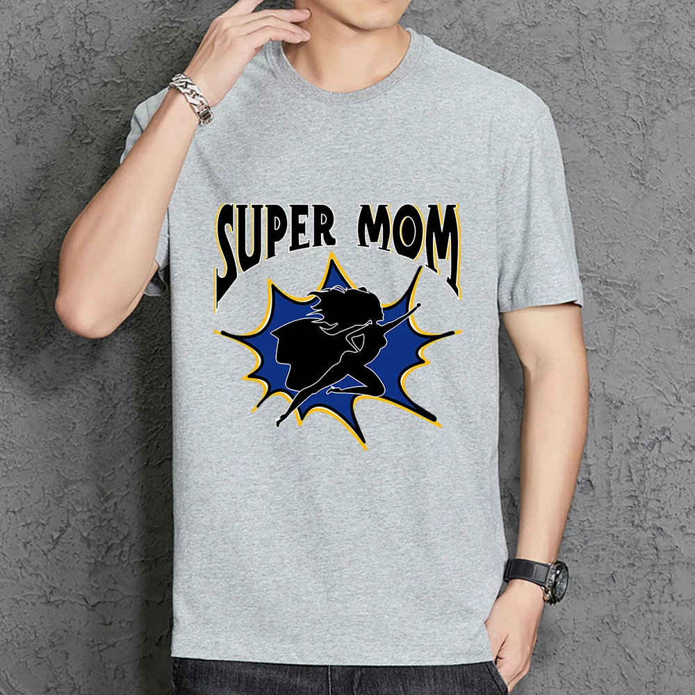 

Мужская хлопковая дышащая футболка Super Mom Be равноценная всем, популярные удобные футболки, модные качественные мужские футболки