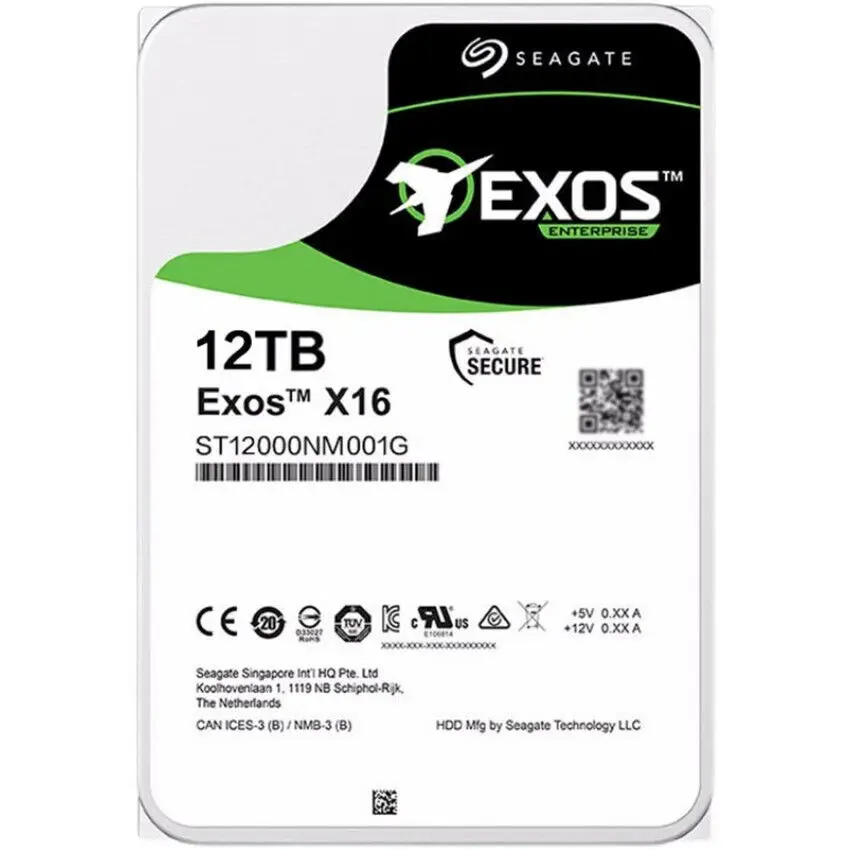 

FOR Seagate Exos X16 12TB SATA 6Gb/s 7200RPM 3.5" Enterprise HDD (ST12000NM001G)